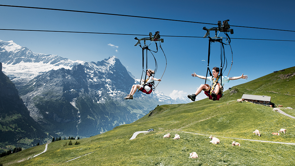 Made in Bern Switzerland mountains: First Flyer First Flieger ride